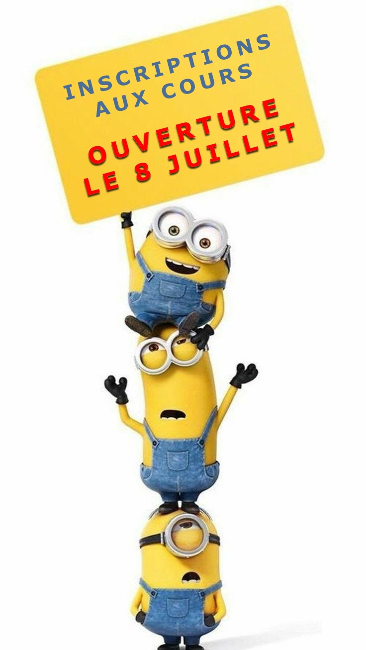 3 minions inscription cours